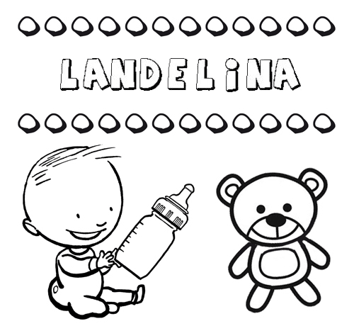 Nome Landelina para pintar. Desenhos de todos os nomes para colorir