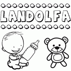 Nome Landolfa para pintar. Desenhos de todos os nomes para colorir
