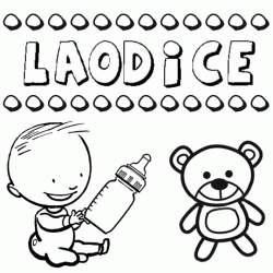 Nome Laodice para pintar. Desenhos de todos os nomes para colorir