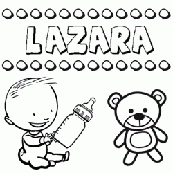 Nome Lázara para pintar. Desenhos de todos os nomes para colorir