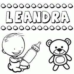 Nome Leandra para pintar. Desenhos de todos os nomes para colorir