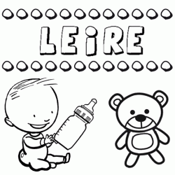 Nome Leire para pintar. Desenhos de todos os nomes para colorir