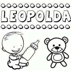Nome Leopolda para pintar. Desenhos de todos os nomes para colorir