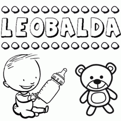 Nome Leobalda para pintar. Desenhos de todos os nomes para colorir