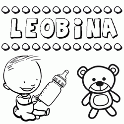 Nome Leobina para pintar. Desenhos de todos os nomes para colorir