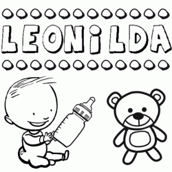 Nome Leonilda para pintar. Desenhos de todos os nomes para colorir