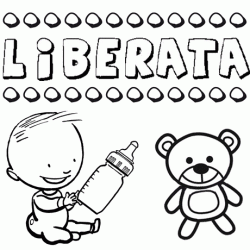Nome Liberata para pintar. Desenhos de todos os nomes para colorir
