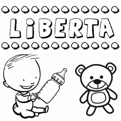 Nome Liberta para pintar. Desenhos de todos os nomes para colorir