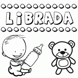 Nome Librada para pintar. Desenhos de todos os nomes para colorir