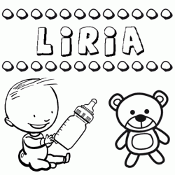 Nome Liria para pintar. Desenhos de todos os nomes para colorir
