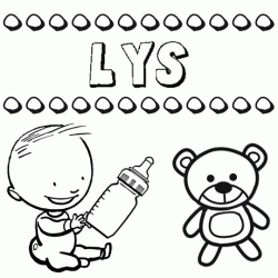 Nome Lys para pintar. Desenhos de todos os nomes para colorir