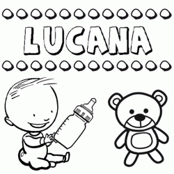 Nome Lucana para pintar. Desenhos de todos os nomes para colorir