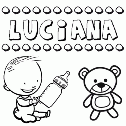 Nome Luciana para pintar. Desenhos de todos os nomes para colorir