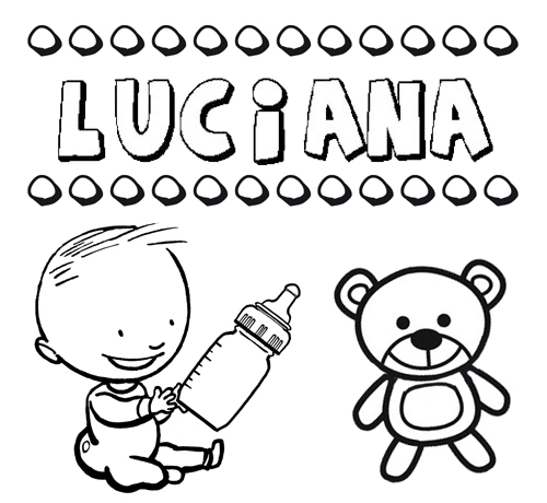 Nome Luciana para pintar. Desenhos de todos os nomes para colorir