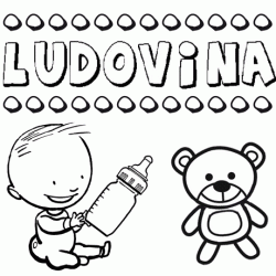 Nome Ludovina para pintar. Desenhos de todos os nomes para colorir