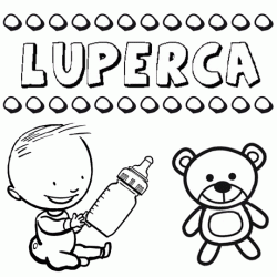 Nome Luperca para pintar. Desenhos de todos os nomes para colorir