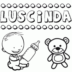 Nome Luscinda para pintar. Desenhos de todos os nomes para colorir