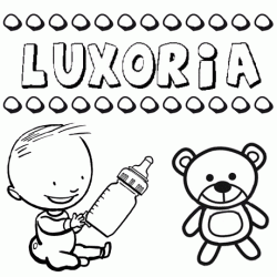 Nome Luxoria para pintar. Desenhos de todos os nomes para colorir