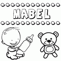 Nome Mabel para pintar. Desenhos de todos os nomes para colorir