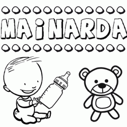Nome Mainarda para pintar. Desenhos de todos os nomes para colorir