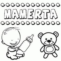 Nome Mamerta para pintar. Desenhos de todos os nomes para colorir