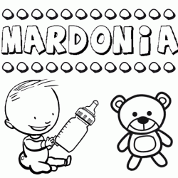 Nome Mardonia para pintar. Desenhos de todos os nomes para colorir