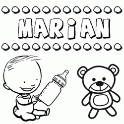 Nome Marian para pintar. Desenhos de todos os nomes para colorir