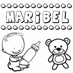 Nome Maribel para pintar. Desenhos de todos os nomes para colorir