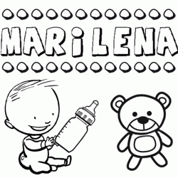 Nome Marilena para pintar. Desenhos de todos os nomes para colorir
