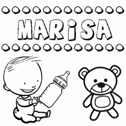 Nome Marisa para pintar. Desenhos de todos os nomes para colorir