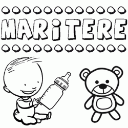 Nome Maritere para pintar. Desenhos de todos os nomes para colorir