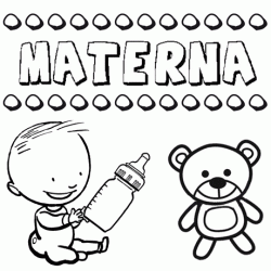 Nome Materna para pintar. Desenhos de todos os nomes para colorir