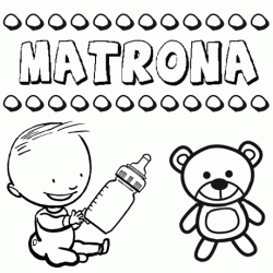 Nome Matrona para pintar. Desenhos de todos os nomes para colorir