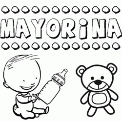 Nome Mayorina para pintar. Desenhos de todos os nomes para colorir