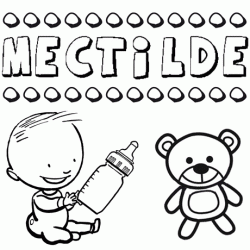 Nome Mectilde para pintar. Desenhos de todos os nomes para colorir