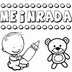 Nome Meinrada para pintar. Desenhos de todos os nomes para colorir