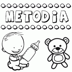 Nome Metodia para pintar. Desenhos de todos os nomes para colorir