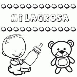 Nome Milagrosa para pintar. Desenhos de todos os nomes para colorir