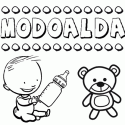 Nome Modoalda para pintar. Desenhos de todos os nomes para colorir