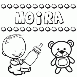 Nome Moira para pintar. Desenhos de todos os nomes para colorir