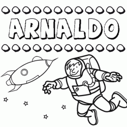 Nome Arnaldo para colorir. Desenhos dos nomes para pintar com as crianças