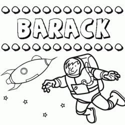 Nome Barack para colorir. Desenhos dos nomes para pintar com as crianças