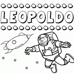 Nome Leopoldo para colorir. Desenhos dos nomes para pintar com as crianças