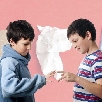 Pedra, papel e tesoura. Brincadeiras para crianças