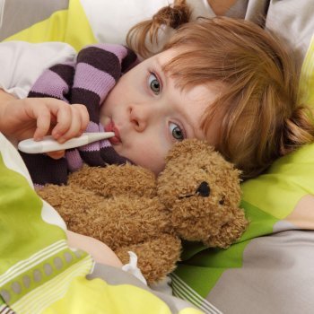 Criança com febre. Febre infantil