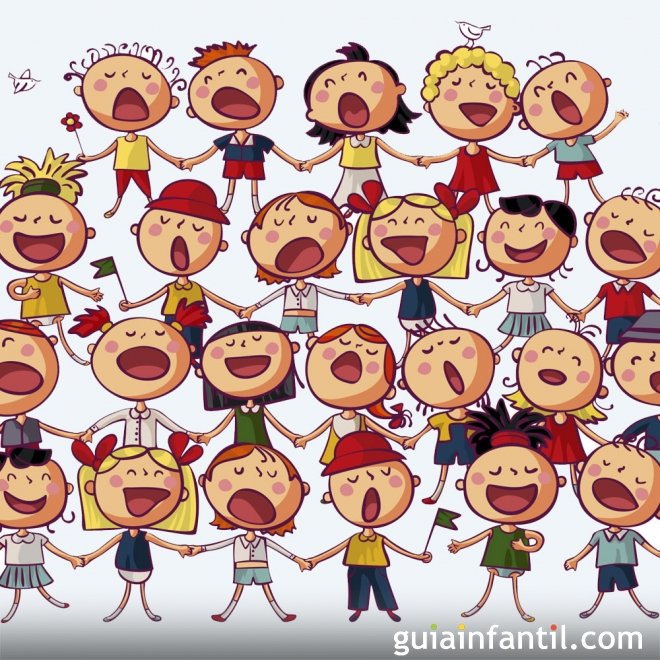 Criança feliz. Letra de canção para crianças
