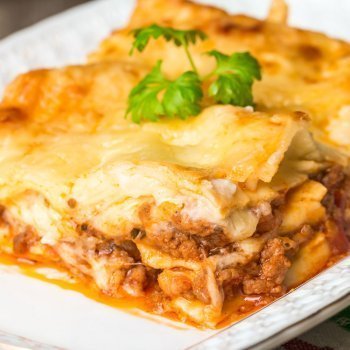 Lasanha tradicional. Receita italiana para as crianças