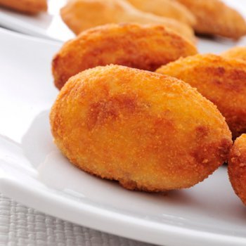 Croquetes de presunto sem glúten para crianças celíacas