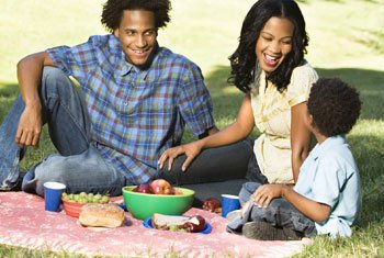 Presente gratuito para mamãe. Pic-nic e passeio