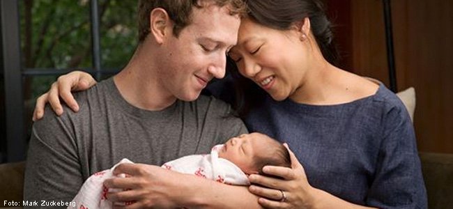 Max, a filha de Mark Zuckerberg e Priscilla Chan